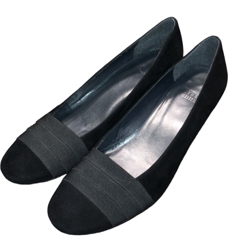 Stuart Weitzman Black Suede Wedge - image 1